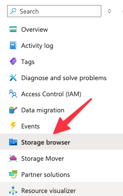 Storage browser
