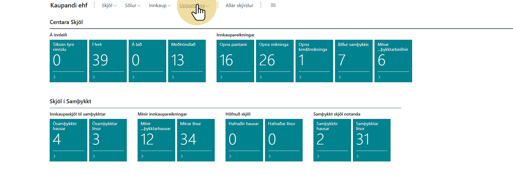 Uppsetning