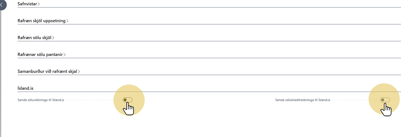 Uppsetning á Sölugrunn